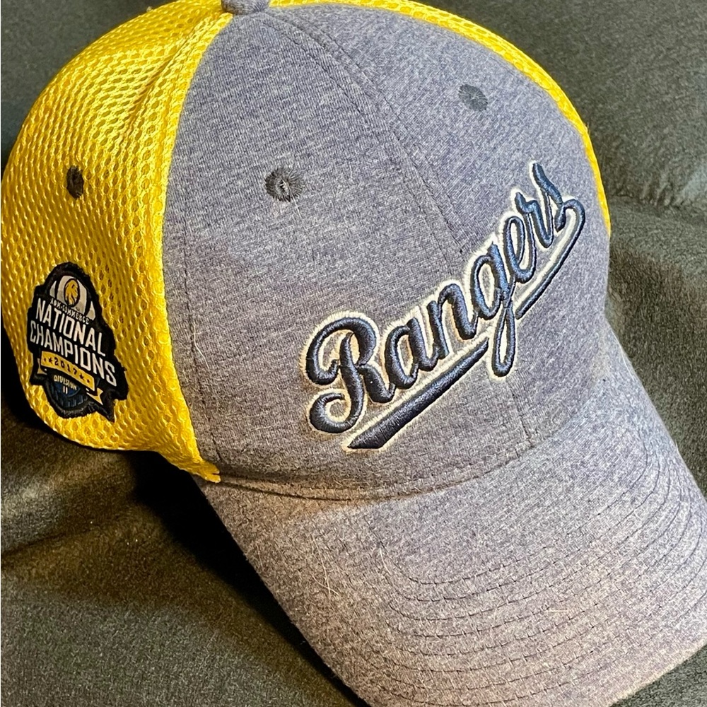 Rangers Gray and Yellow Baseball Cap